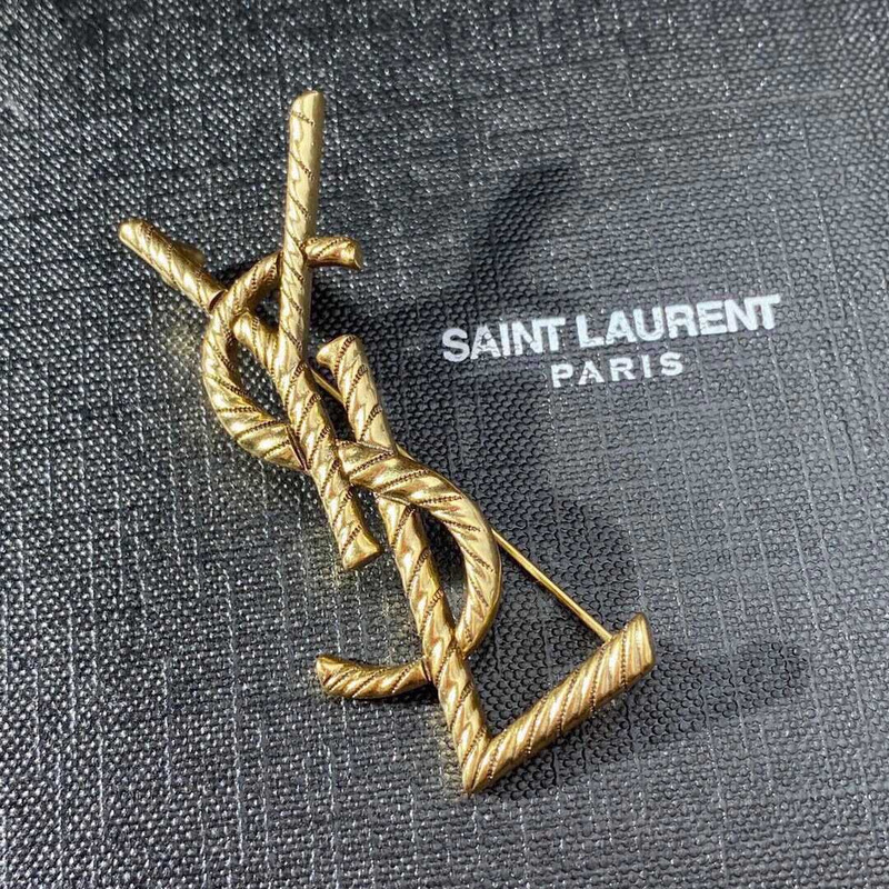 Saint Laurent Brooch Gold.