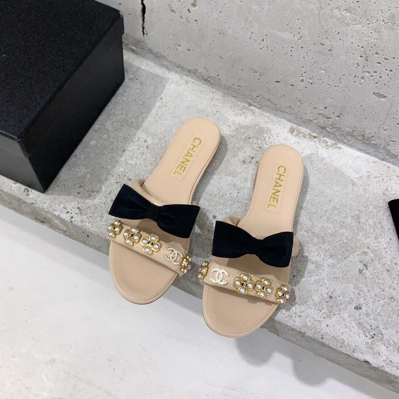 Ch*el  casual style party style office style elegant style mules nude