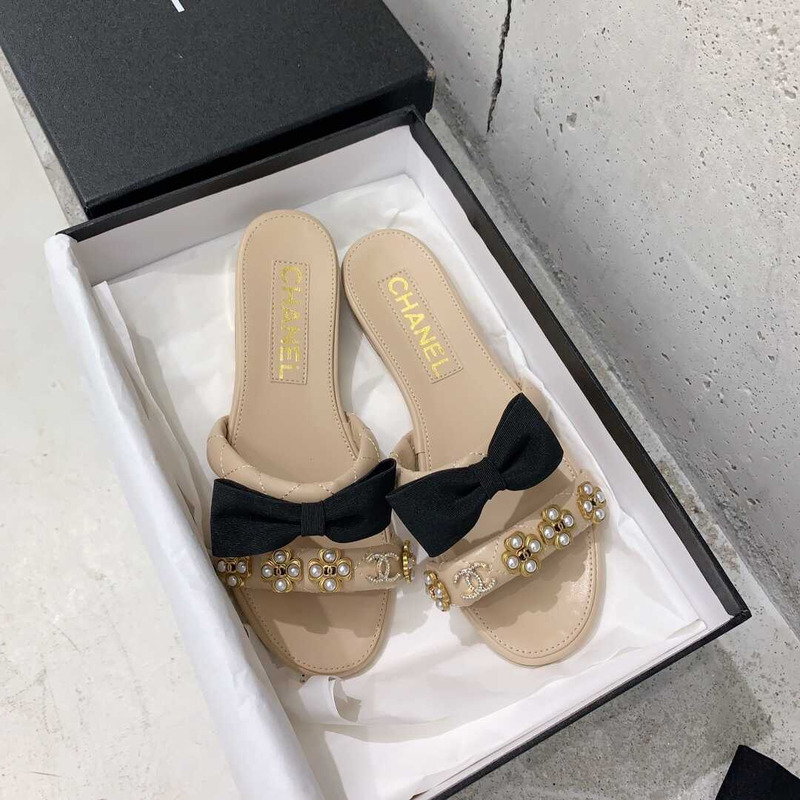 Ch*el  casual style party style office style elegant style mules nude