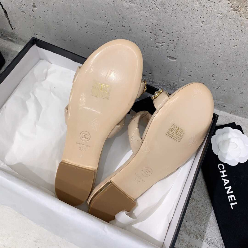 Ch*el  casual style party style office style elegant style mules nude