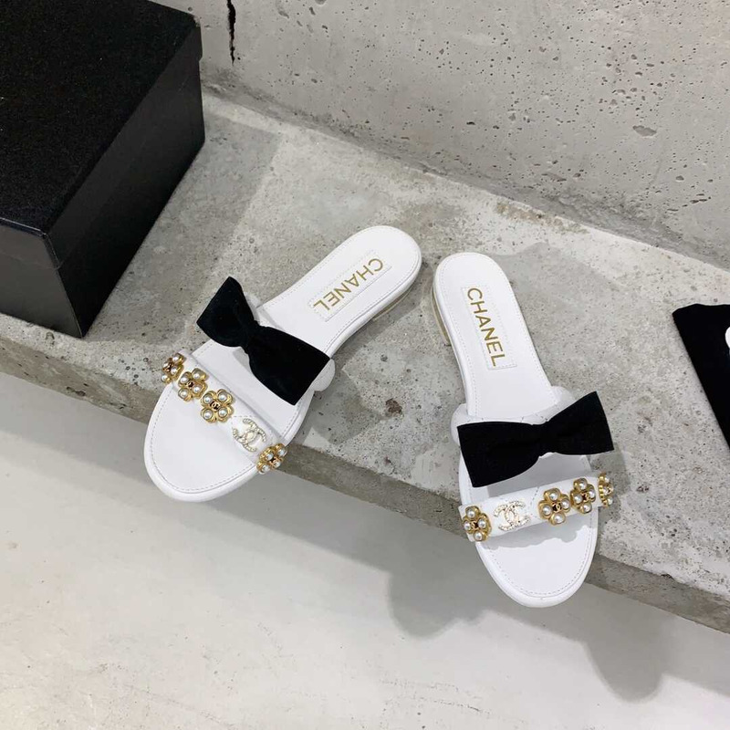 Ch*el  casual style party style office style elegant style mules white