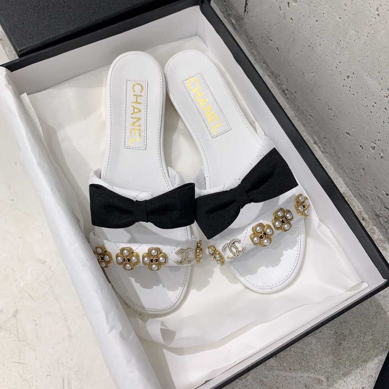 Ch*el  casual style party style office style elegant style mules white