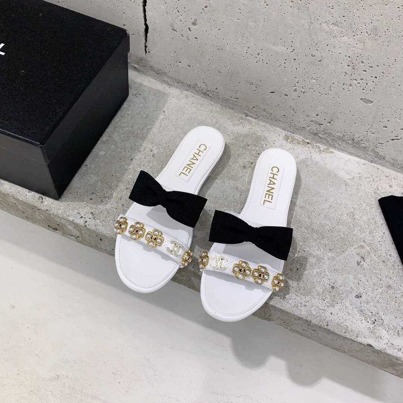 Ch*el  casual style party style office style elegant style mules white