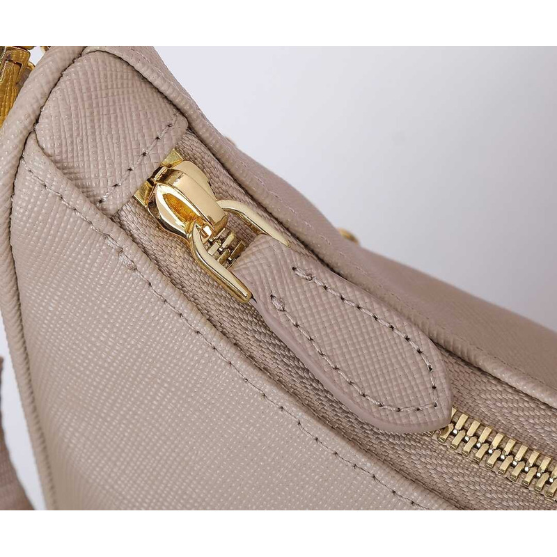 Pra*a saffiano leather bag cameo beige