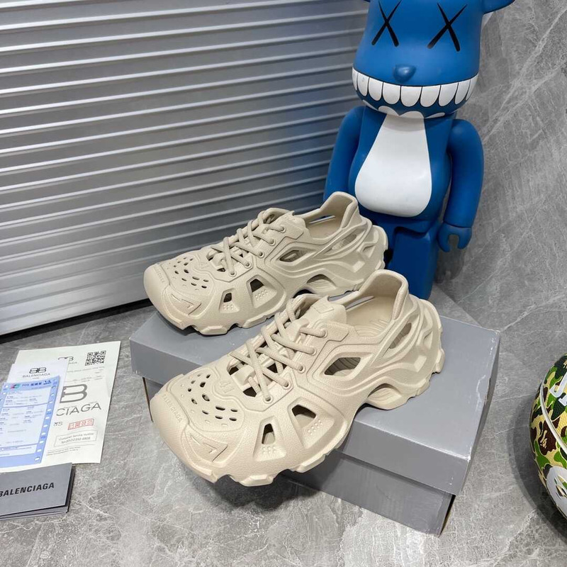 Balenciag HD Cutout Sneakers Beige