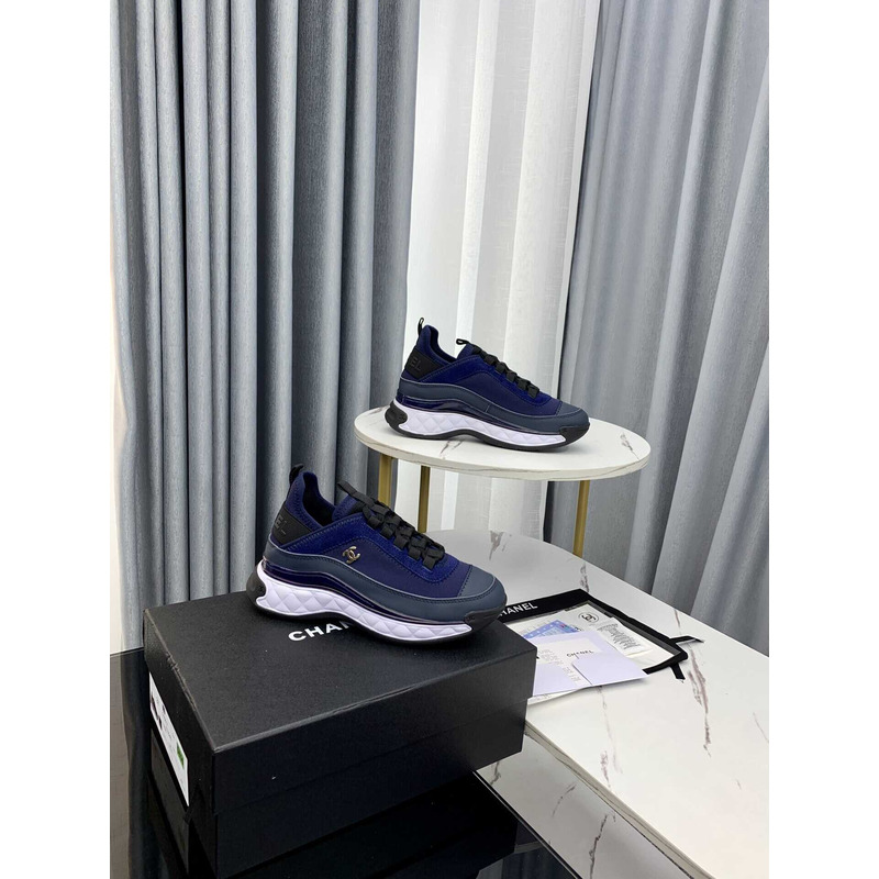 Ch*el low top trainer navy blue