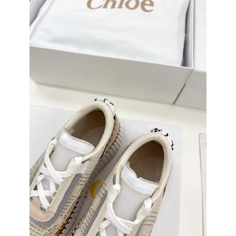 Chloe Nama Sneakers Brown and Blue