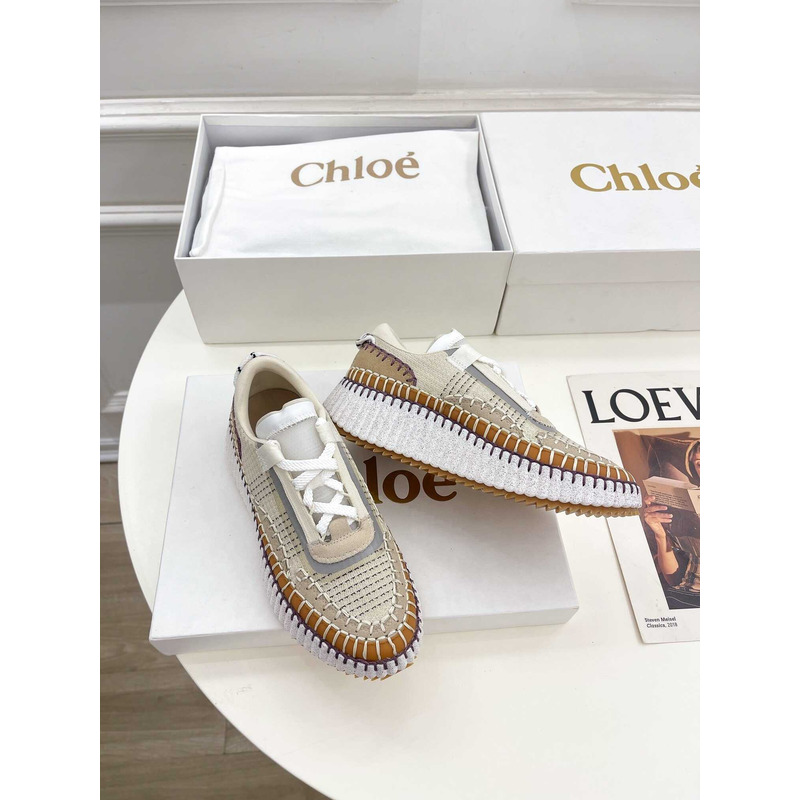 Chloe Nama Sneakers Brown and Blue