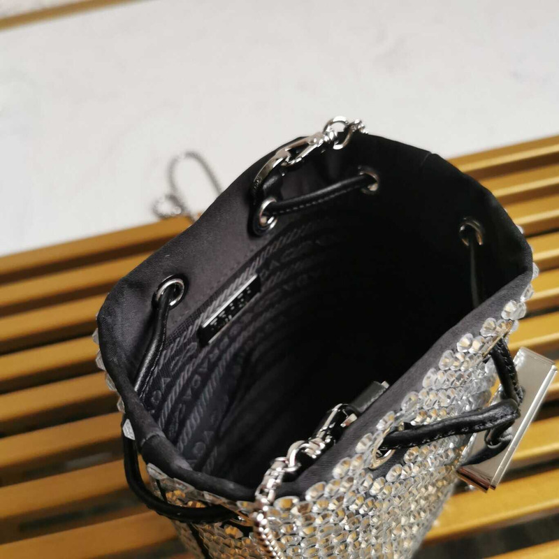 Pra*a embellished satin mini-pouch bags