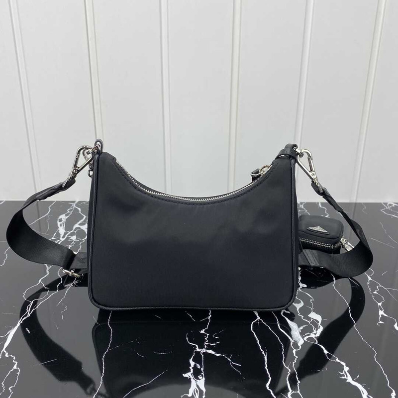 Pra*a black re-nylon bag