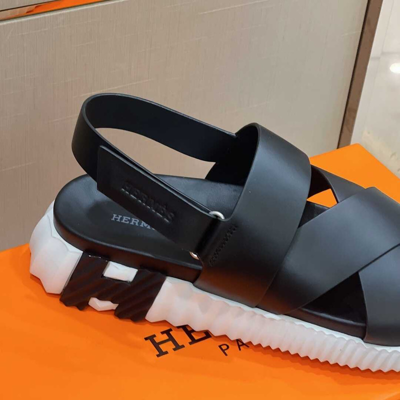 H**mes electric sandal black