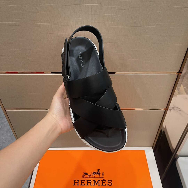 H**mes electric sandal black