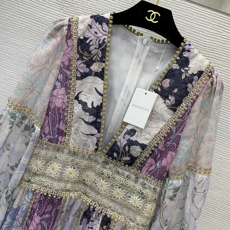 Zimmermann Celestial Silk Minidress  Floral