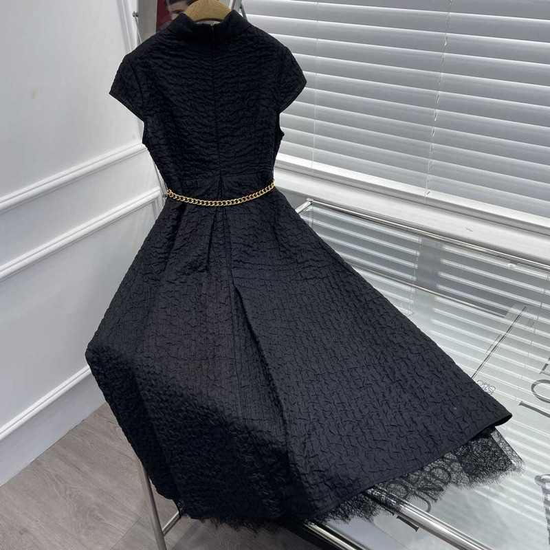 D*or flared dress black