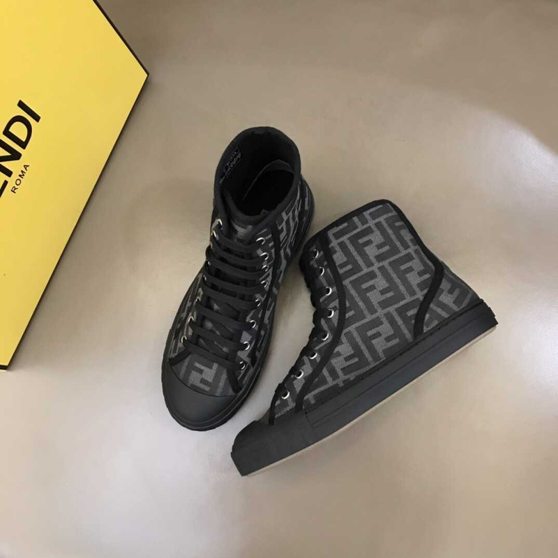 F**di domino canvas sneakers black