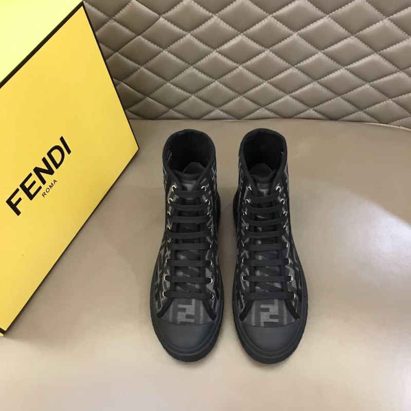 F**di domino canvas sneakers black