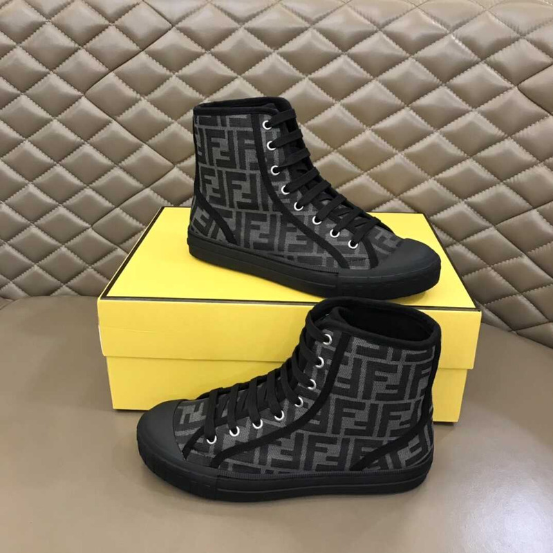 F**di domino canvas sneakers black