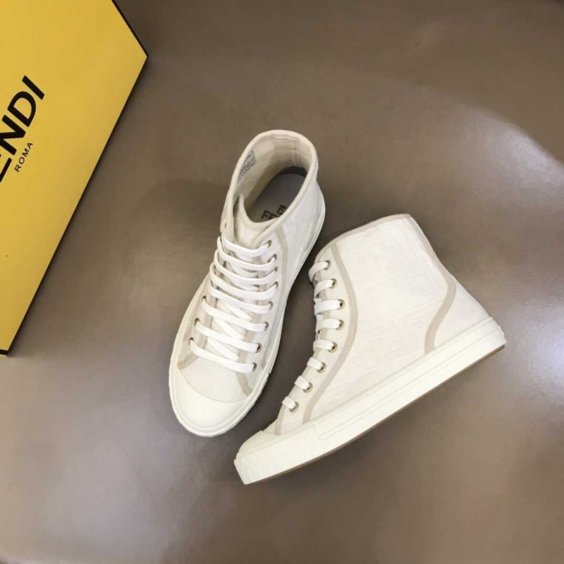 F**di domino canvas sneakers white