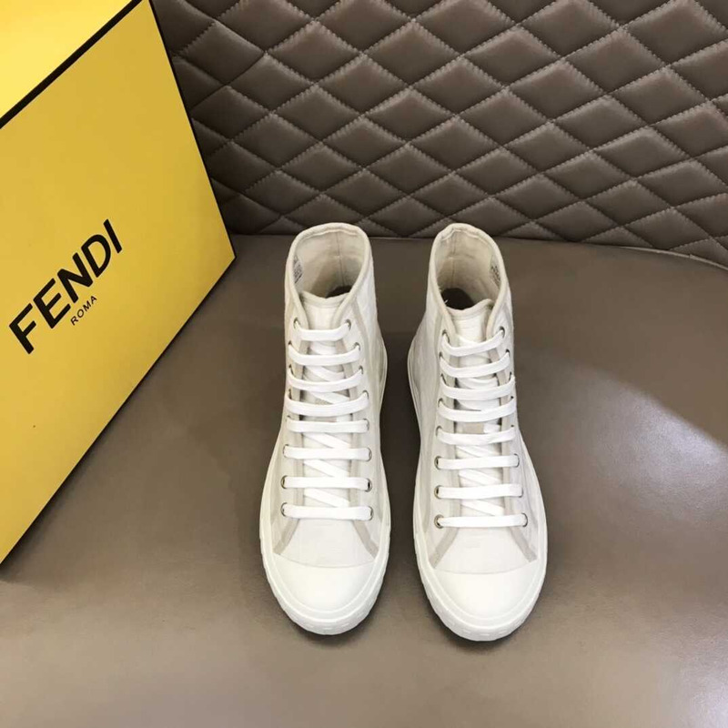 F**di domino canvas sneakers white