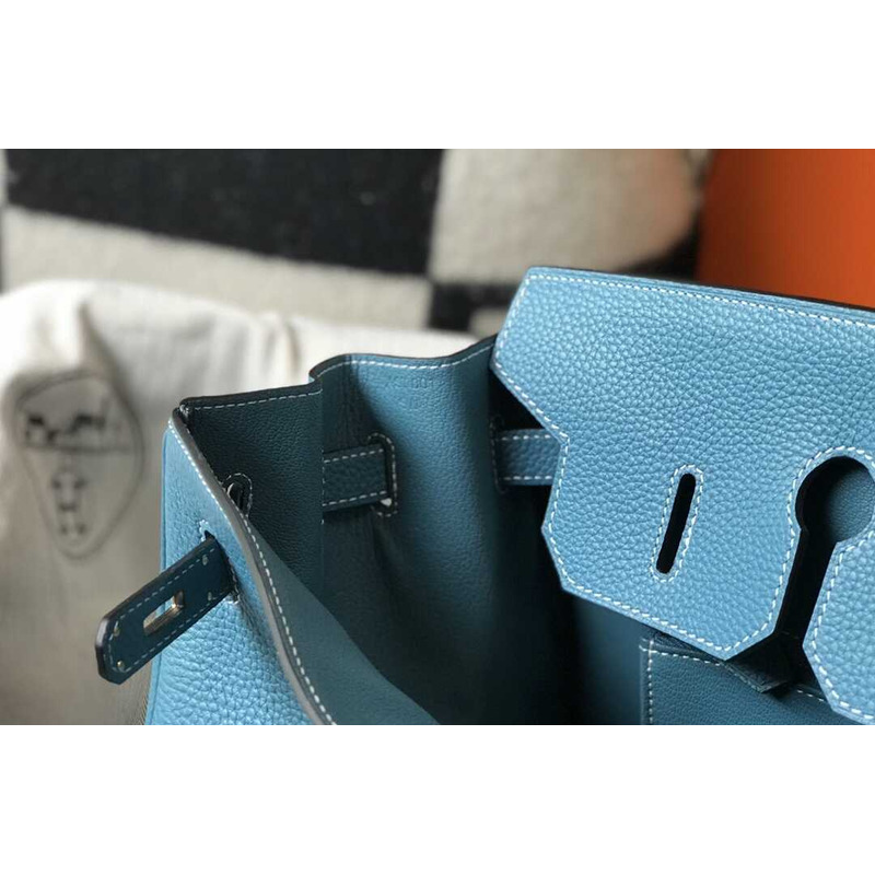 H**mes birkin togo 35 gris tourterelle lake blue