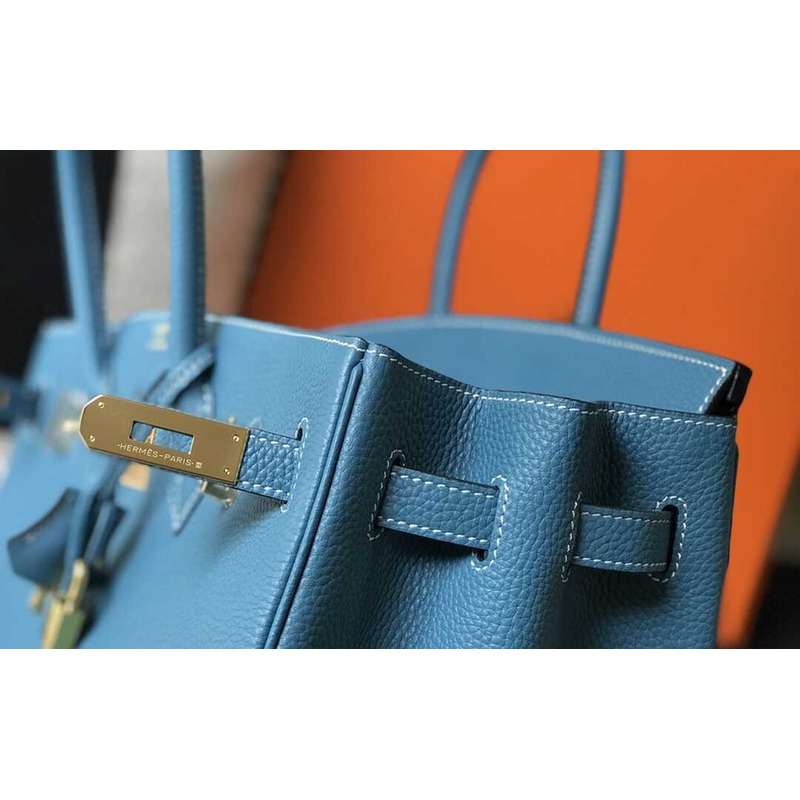 H**mes birkin togo 35 gris tourterelle lake blue