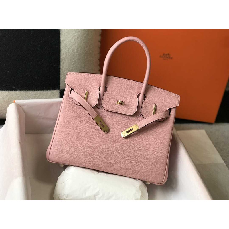 H**mes  birkin togo 35 gris tourterelle pink