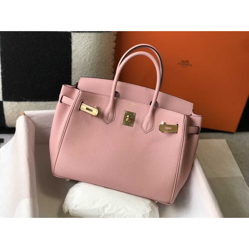 H**mes  birkin togo 35 gris tourterelle pink