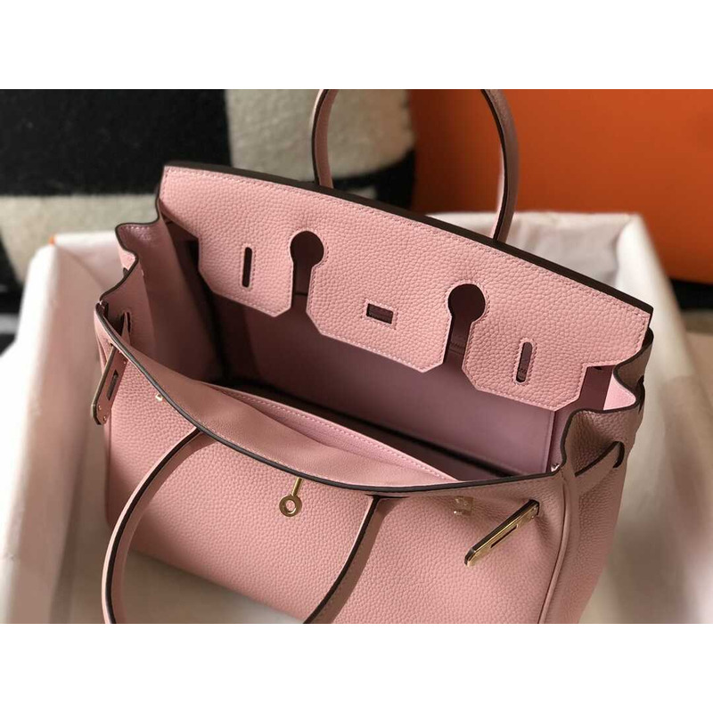 H**mes  birkin togo 35 gris tourterelle pink