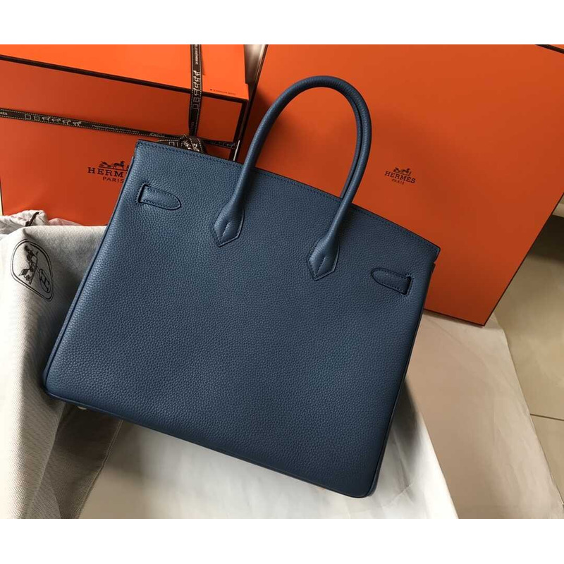 H**mes  birkin togo 35 gris tourterelle blue