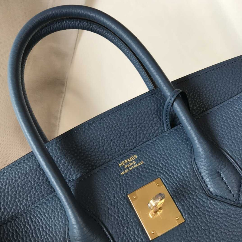 H**mes  birkin togo 35 gris tourterelle blue