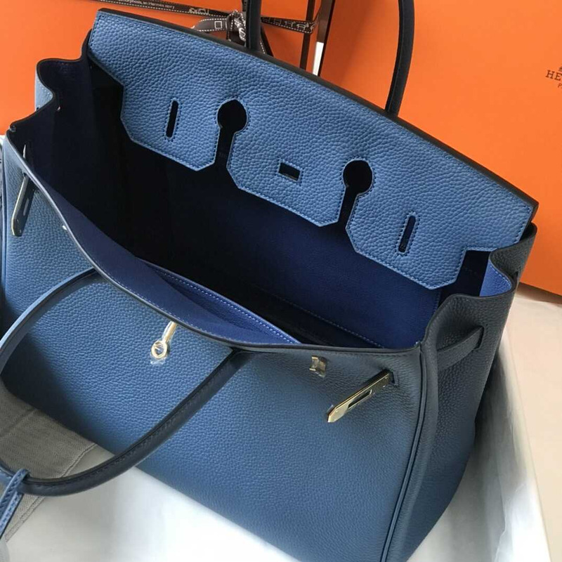 H**mes  birkin togo 35 gris tourterelle blue