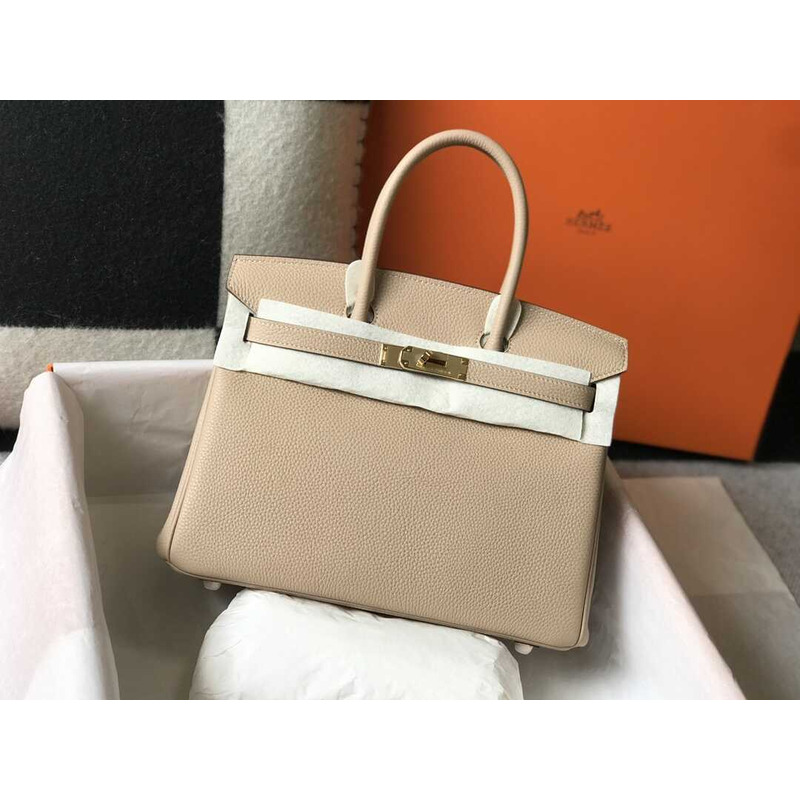 H**mes  birkin togo 35 gris tourterelle beige