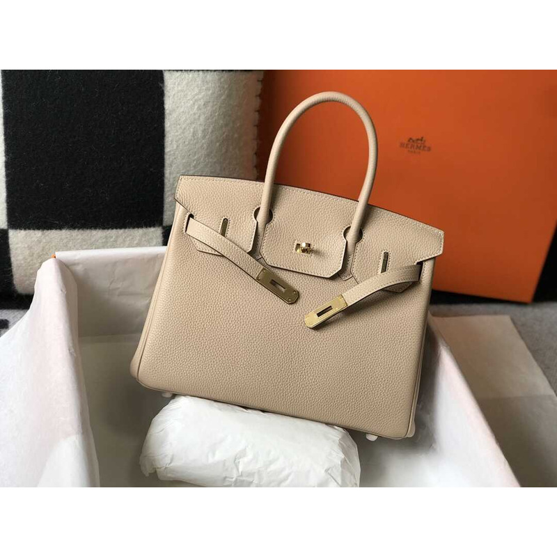 H**mes  birkin togo 35 gris tourterelle beige