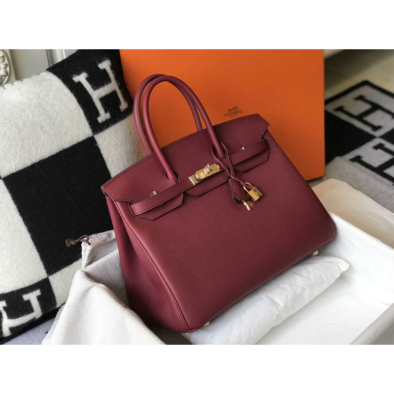 H**mes  birkin togo 35 gris tourterelle red