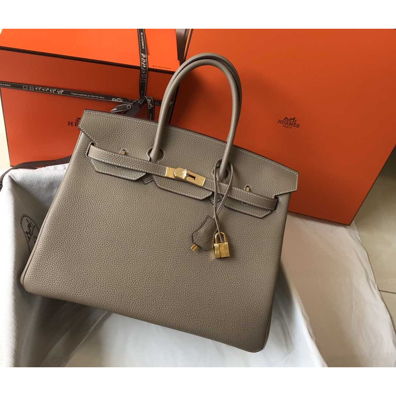 H**mes  birkin togo 35 gris tourterelle beige