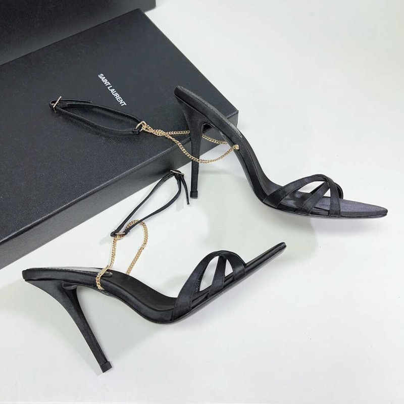 Saint Laurent Heels With Chain Black