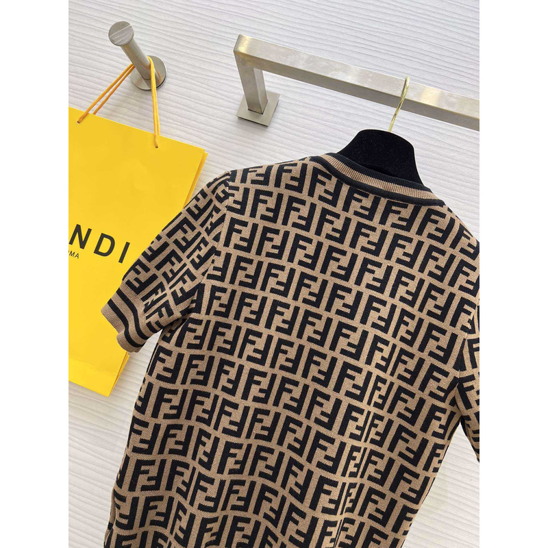 F**di  ff print knitted top women shirt