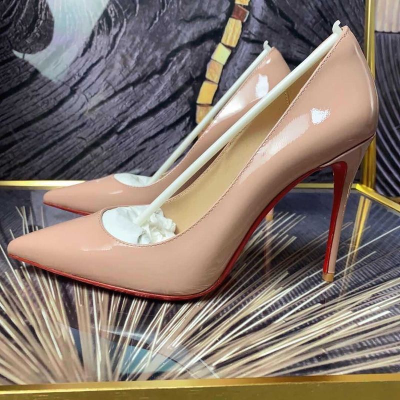 Ch**an louboutin  pigalle leather pumps nude