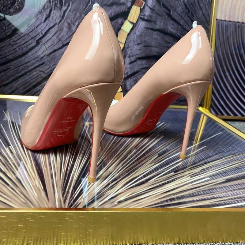 Ch**an louboutin  pigalle leather pumps nude