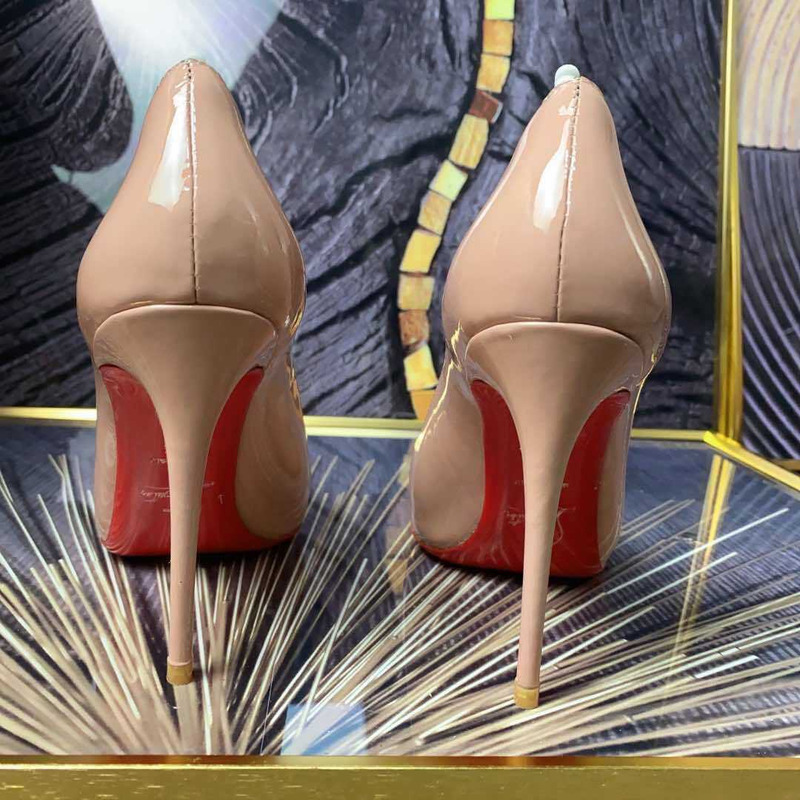 Ch**an louboutin  pigalle leather pumps nude