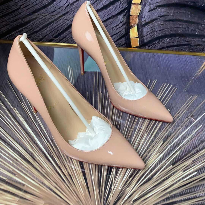 Ch**an louboutin  pigalle leather pumps nude