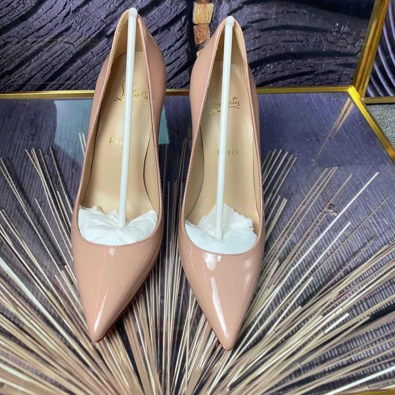 Ch**an louboutin  pigalle leather pumps nude