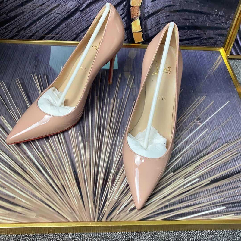 Ch**an louboutin  pigalle leather pumps nude