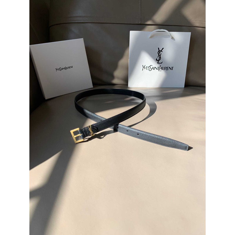 Saint Laurent Monogram Leather Belt