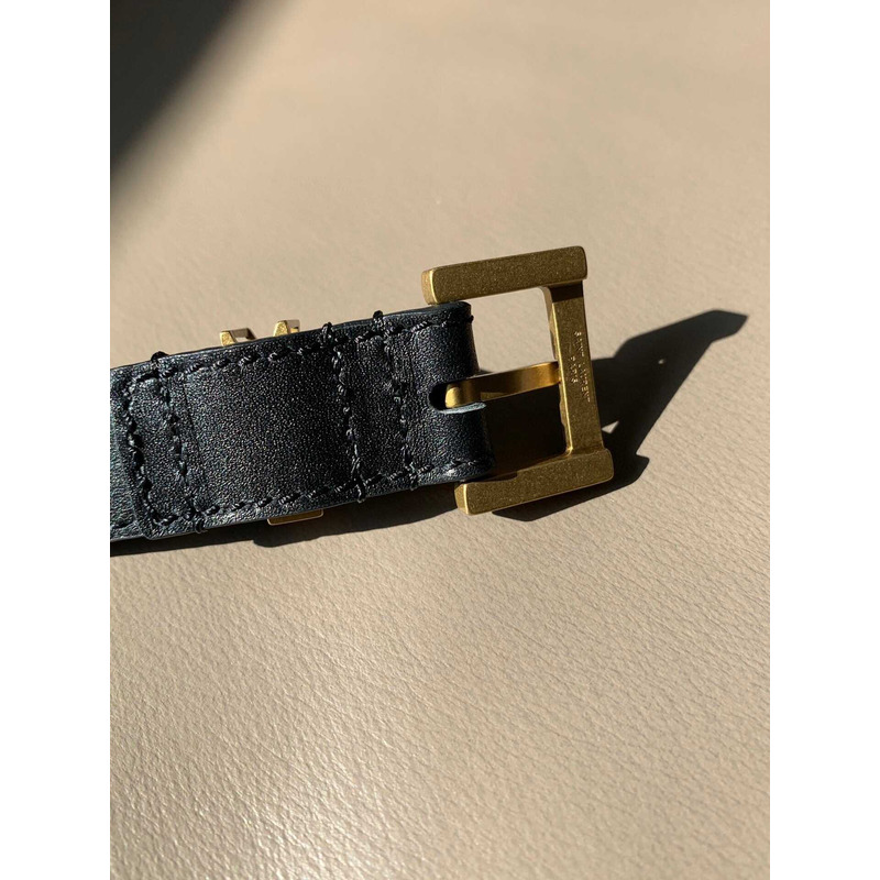 Saint Laurent Monogram Leather Belt