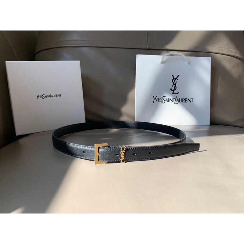 Saint Laurent Monogram Leather Belt