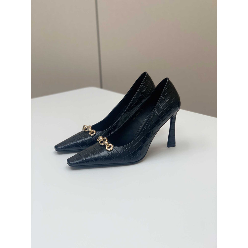 Saint Laurent Silvana Embossed Heeled Pumps