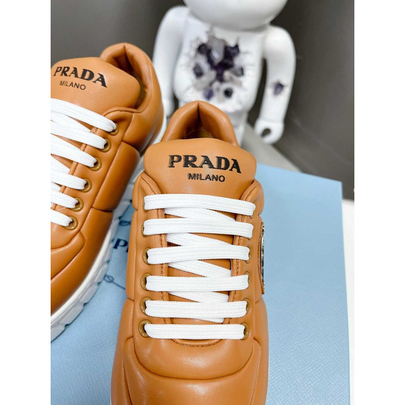 Pra*a leather sneakers brown