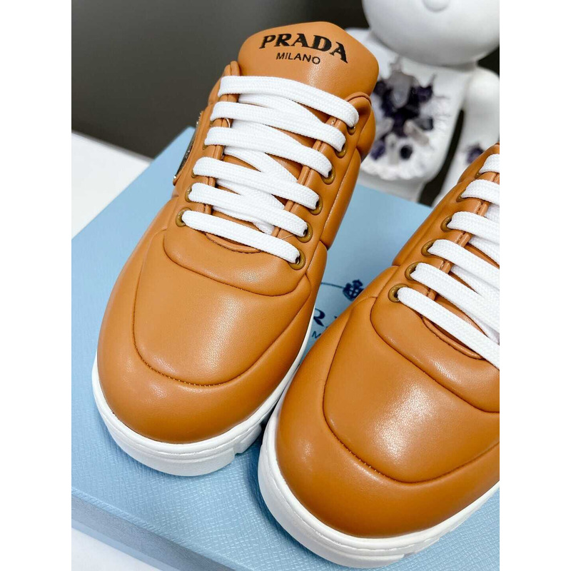 Pra*a leather sneakers brown