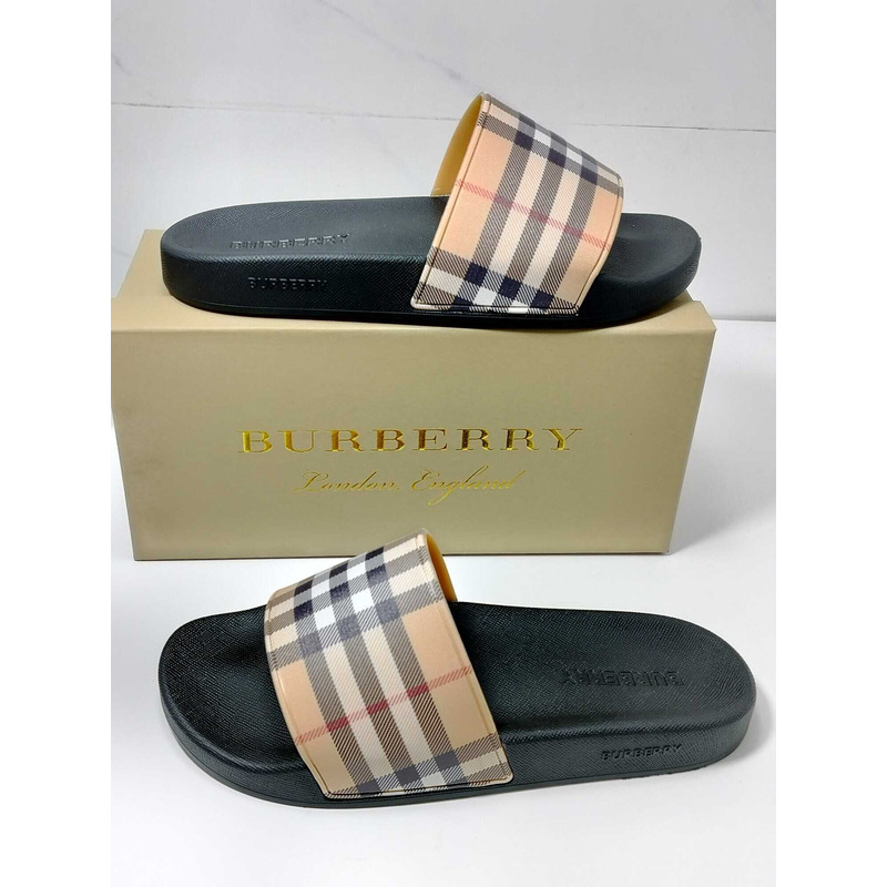 B**rry archive beige black slides